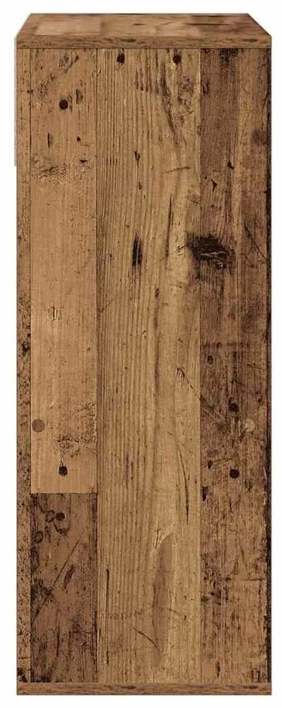 könyvszekrény antik fa 66x31x80 cm szerelt fa