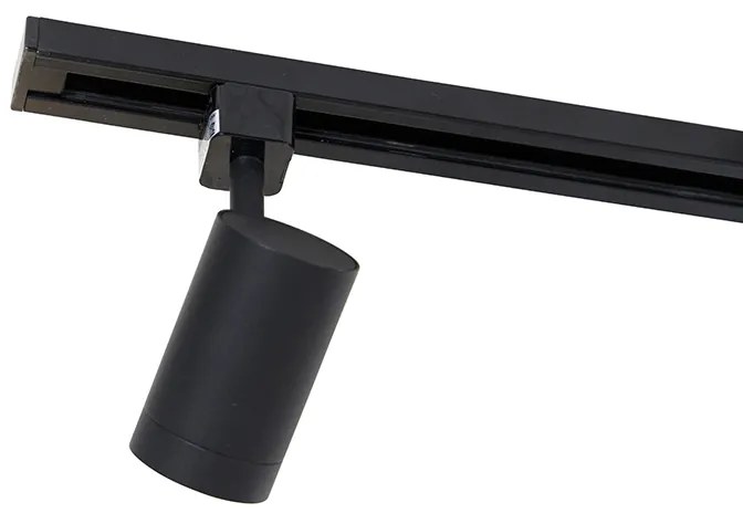 1-fázisú sínrendszer 3 spotlámpával és 3 függőlámpával fekete - Cavalux Jeana