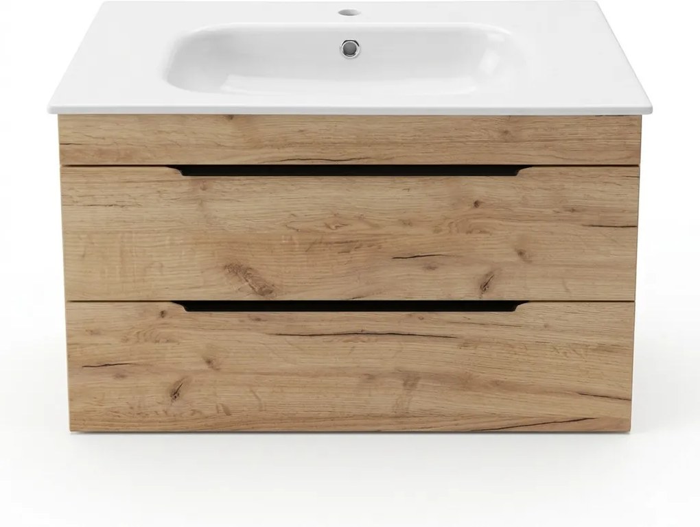 TMP VOX 80 GOLD CRAFT - fali fürdőszobabútor - NewArc 504080 porcelán mosdóval - 80 x 45 x 46 cm