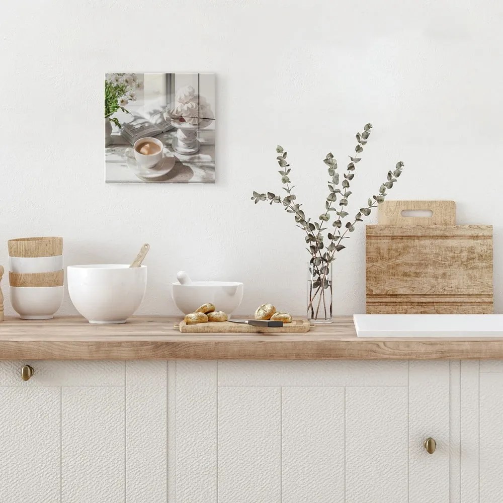 Üveg kép 30x30 cm Meringue – Styler