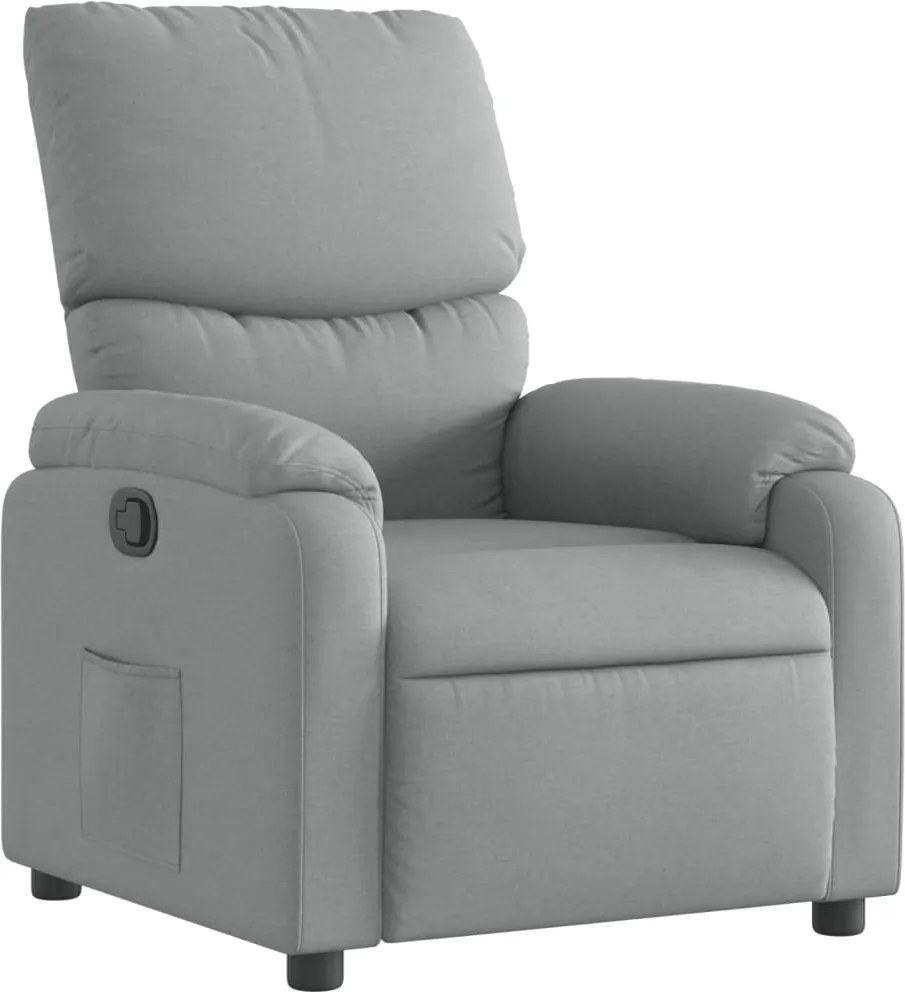 vidaXL világosszürke szövet relaxfotel