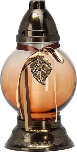 Üveg mécses Elegáns Max 958 Nt Lazac levél 33cm