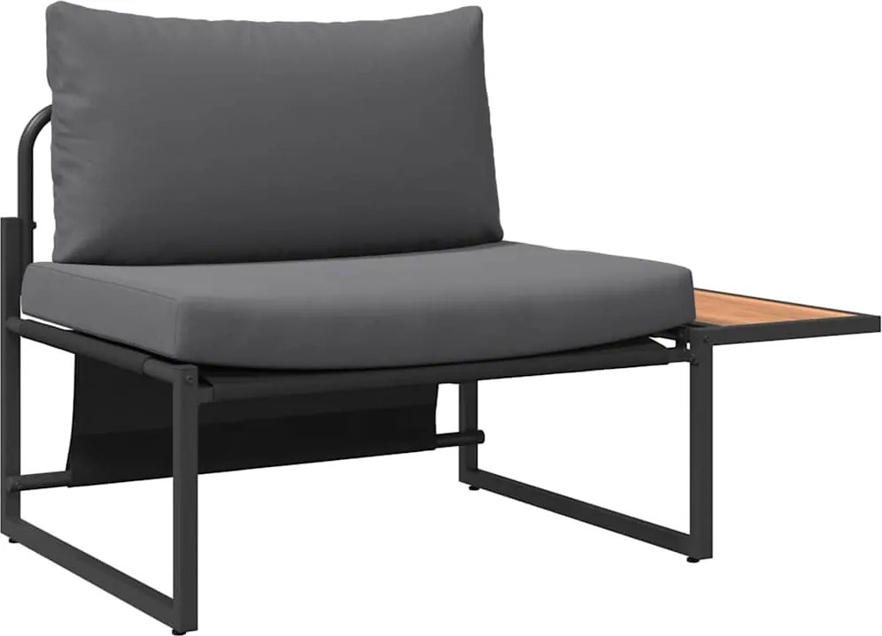 vidaXL Kerti Kanapé Szett 2 pcs Antracit Acél