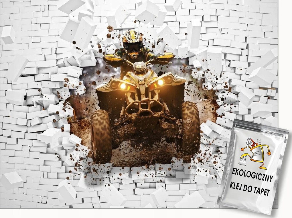 3D Quad Fotótapéta Fiú Játékos Tapéta Gyerekszobába 200x140