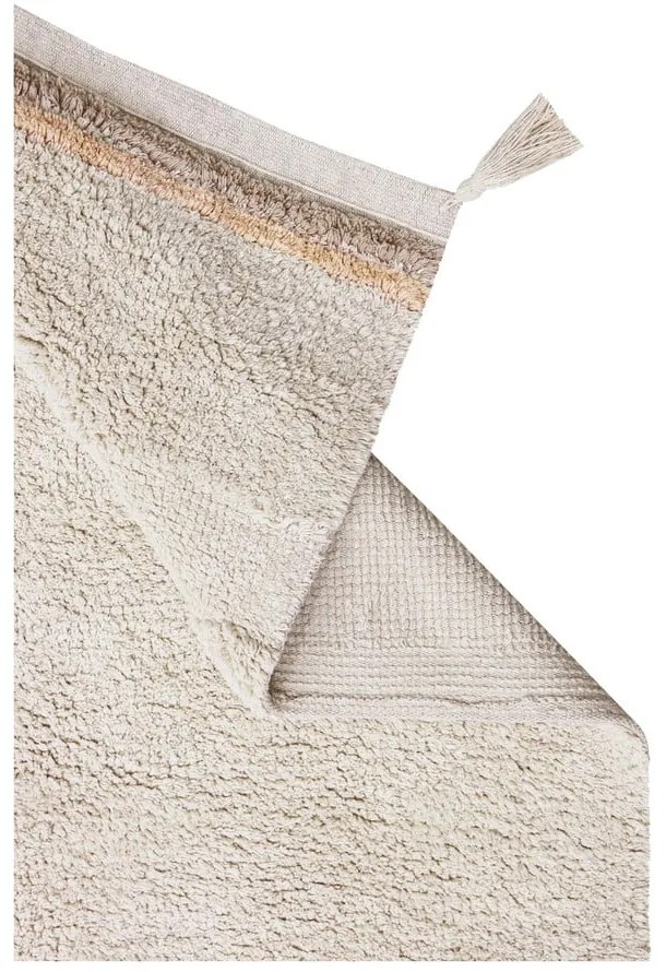Krémszínű mosható kézi szövésű pamut szőnyeg 170x240 cm Bloom Natural – Lorena Canals