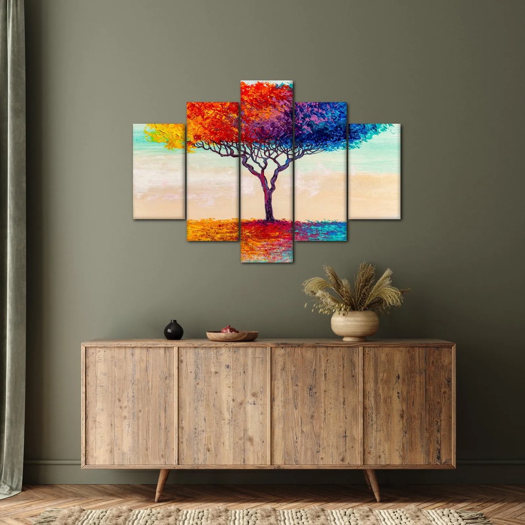 Egy festett fa képe (150x105 cm)