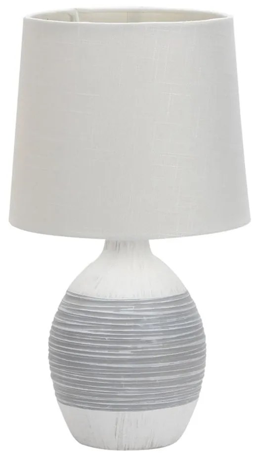 Világosszürke asztali lámpa textil búrával (magasság 35 cm) Ambon – Candellux Lighting