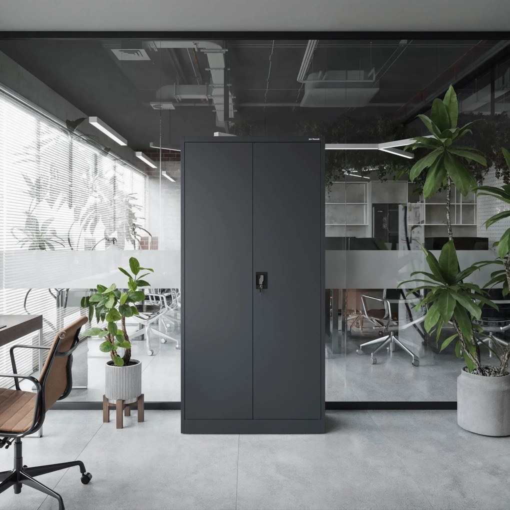 Fém iratszekrény JAN, 900 x 1850 x 400 mm, antracit