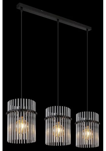 Globo 15698-3H - Csillár zsinóron GORLEY 3xE27/60W/230V fekete