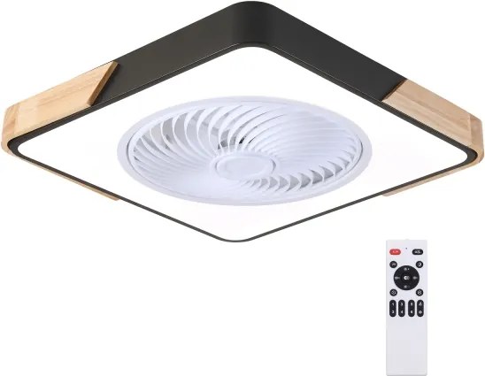 Brilagi LED dimmeres lámpa ventilátorral 30W 230V 3000-6500K fekete/tölgy+DO