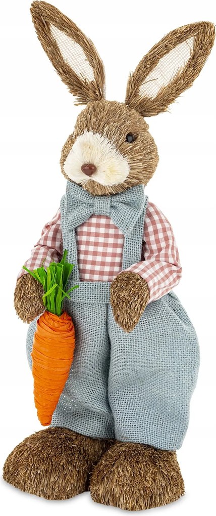 Húsvéti Nyuszi figura Nyuszi sárgarépával Dekoráció Ajándék Karácsonyra