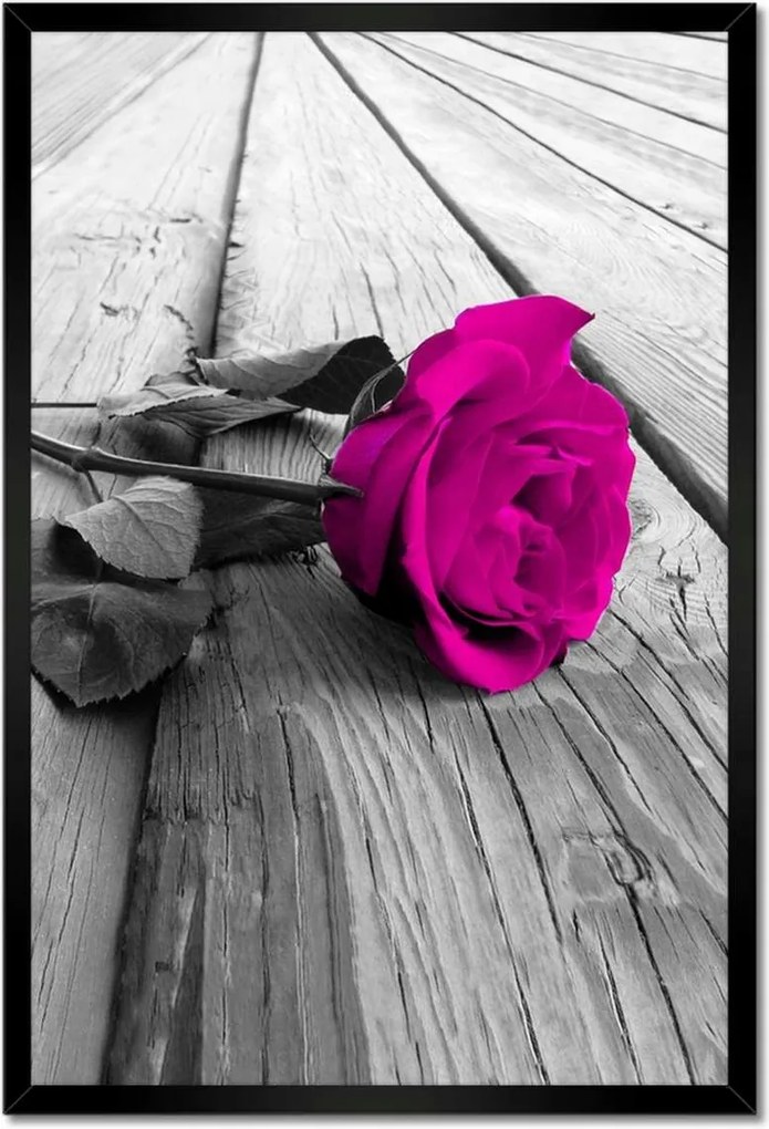 Poszterek keretben 40x60 Rózsa a deszkákon Virág