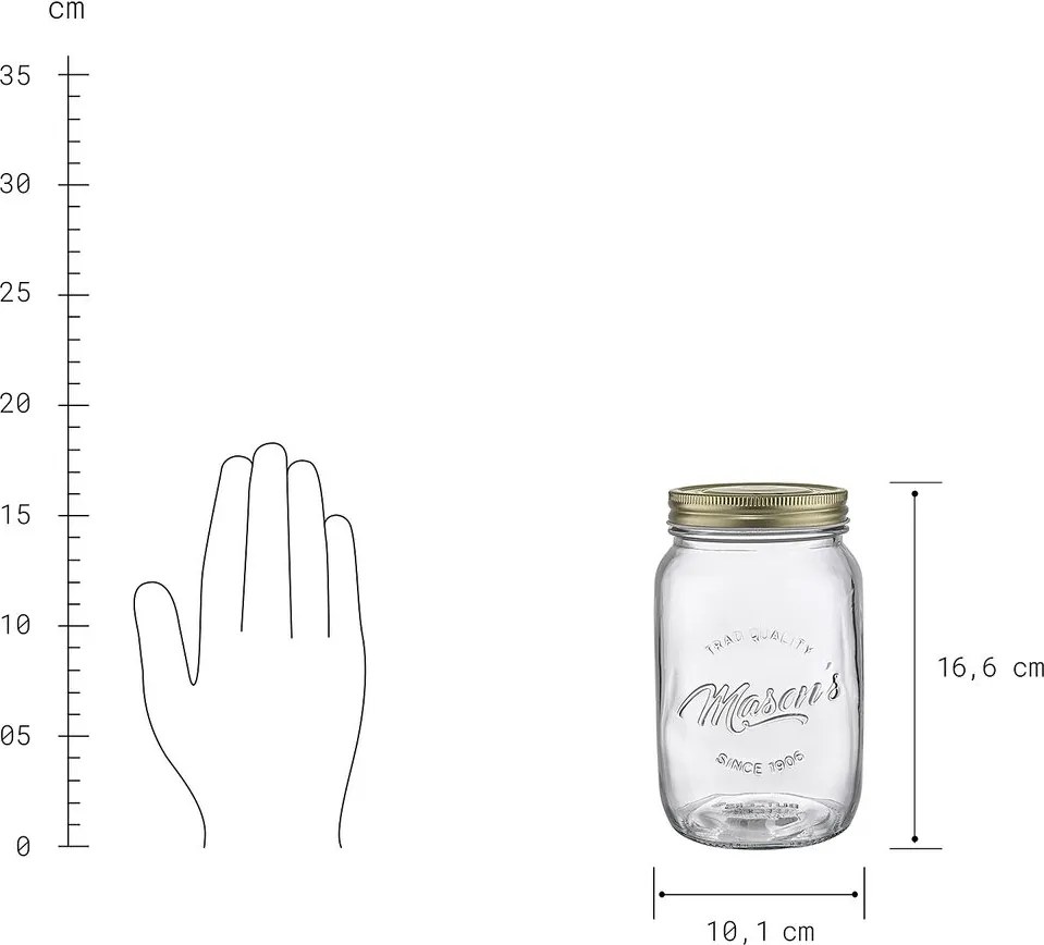 MASON'S befőttes üveg 1 L