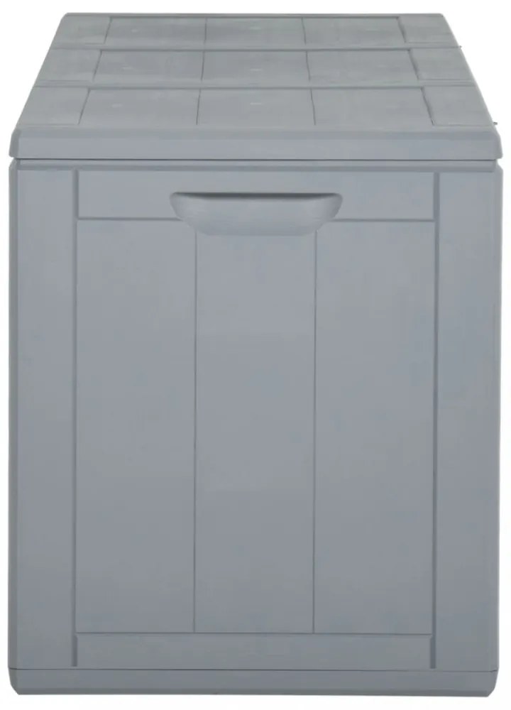 szürke PP fa hatású kerti tárolóláda 270 L