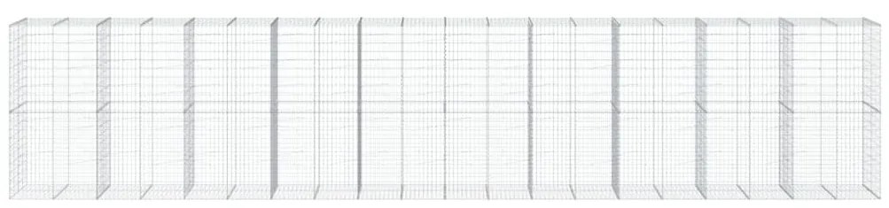 horganyzott vas gabion kosár fedéllel 1000 x 100 x 200 cm