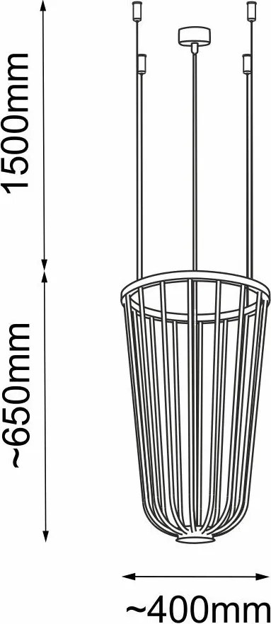 ANTIGO 5147 MOON Modern Led Függesztett Lámpa Fekete GX53 IP20