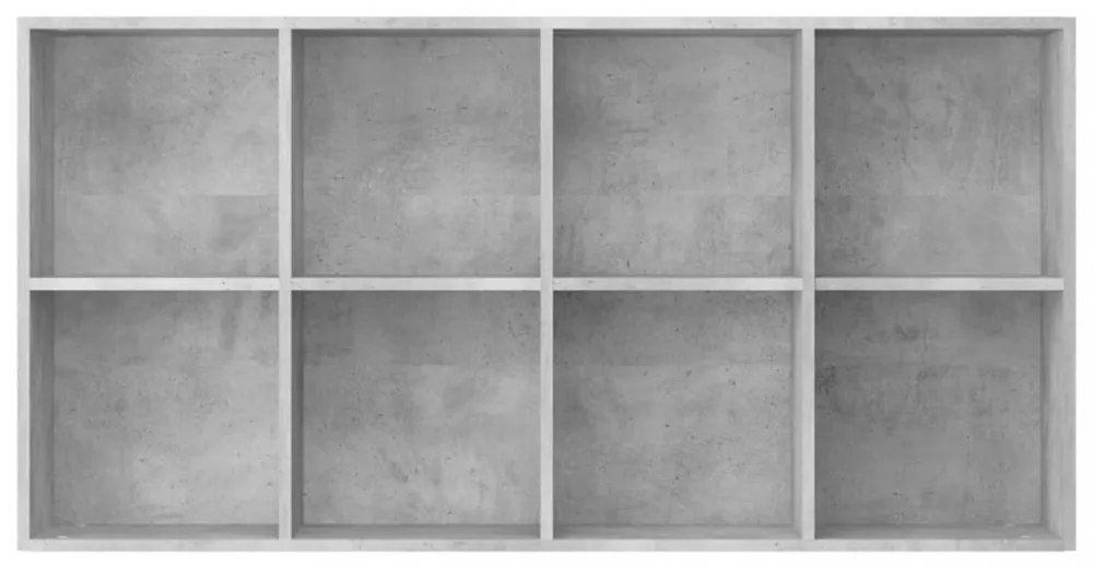 betonszürke szerelt fa könyv-/tálalószekrény 66 x 30 x 130 cm