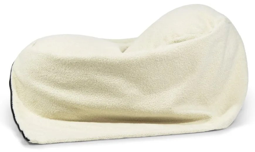 Krémszínű buklé gyerek babzsákfotel Cocoon 80 – SLOWDOWN