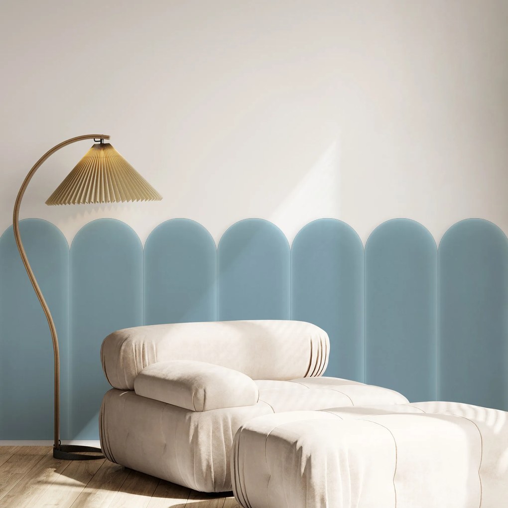Bársony kárpitozott panel - Íves - 20x80cm Szín: Sárga