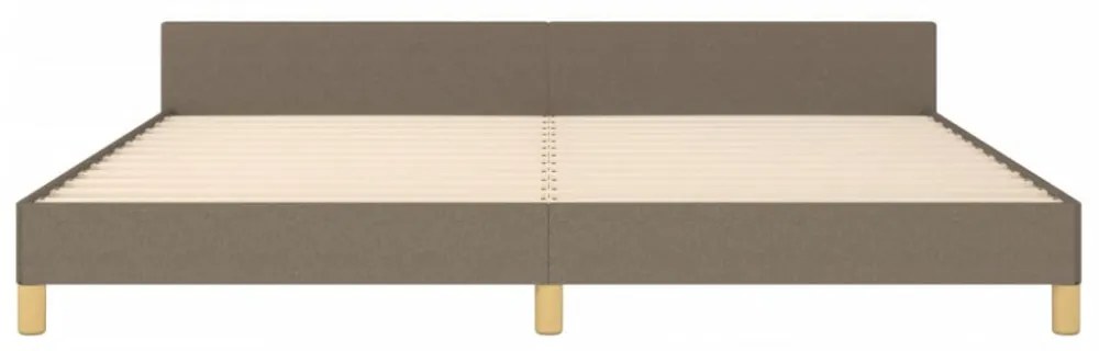 tópszínű szövet ágykeret matrac nélkül 200 x 200 cm