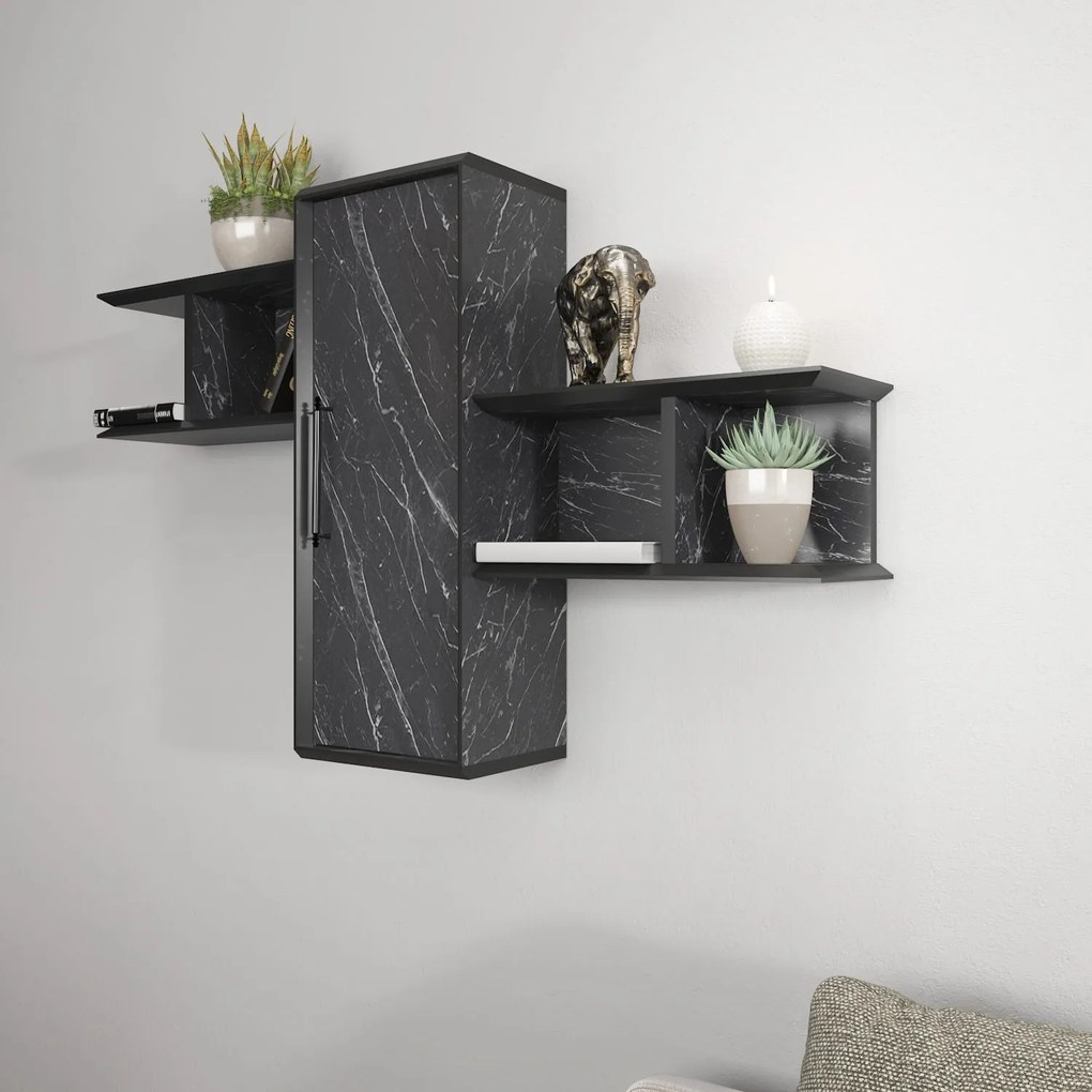 Fali polc Olida - Bendire Black