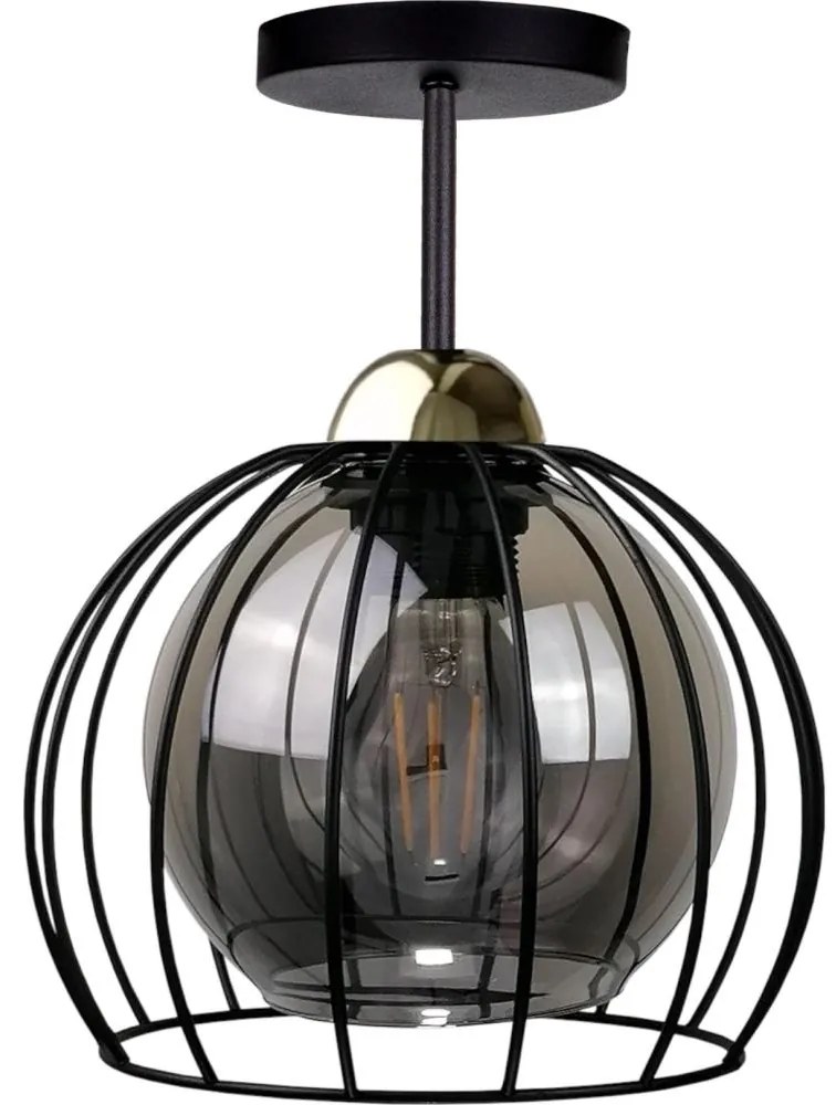 Felületre szerelhető csillár SOLO BLACK 1xE27/60W/230V fekete/arany