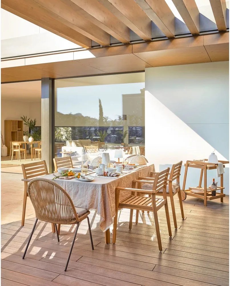 Natúr színű tömörfa kerti szék Hanzel – Kave Home