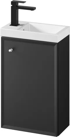 Cersanit S801-569 - MILLE falra szerelhető fürdőszobai szekrény mosdóval, 40x22 cm, fekete