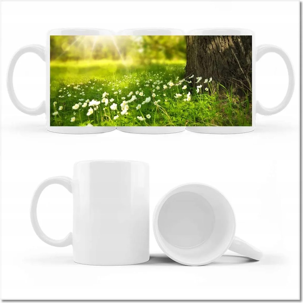 Nyomott mintás bögre Sugár a réten