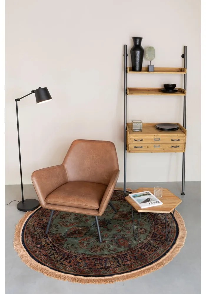 Fekete állólámpa fém búrával (magasság 135 cm) Hajo – White Label