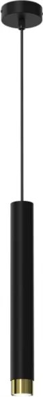 Ewilight Függő mennyezeti lámpa Tube Lux miniGU10 fekete/arany