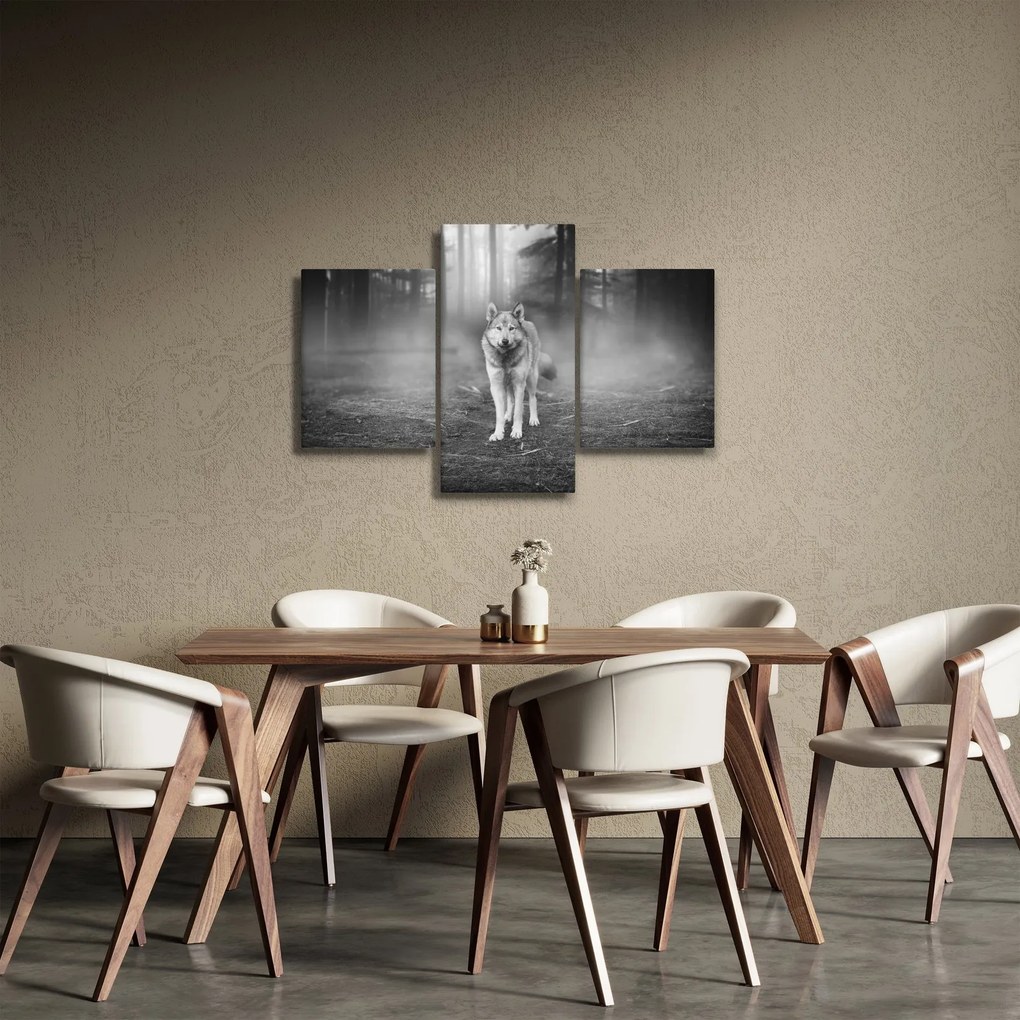 Kép - erdő őr, fekete-fehér (90x60 cm)