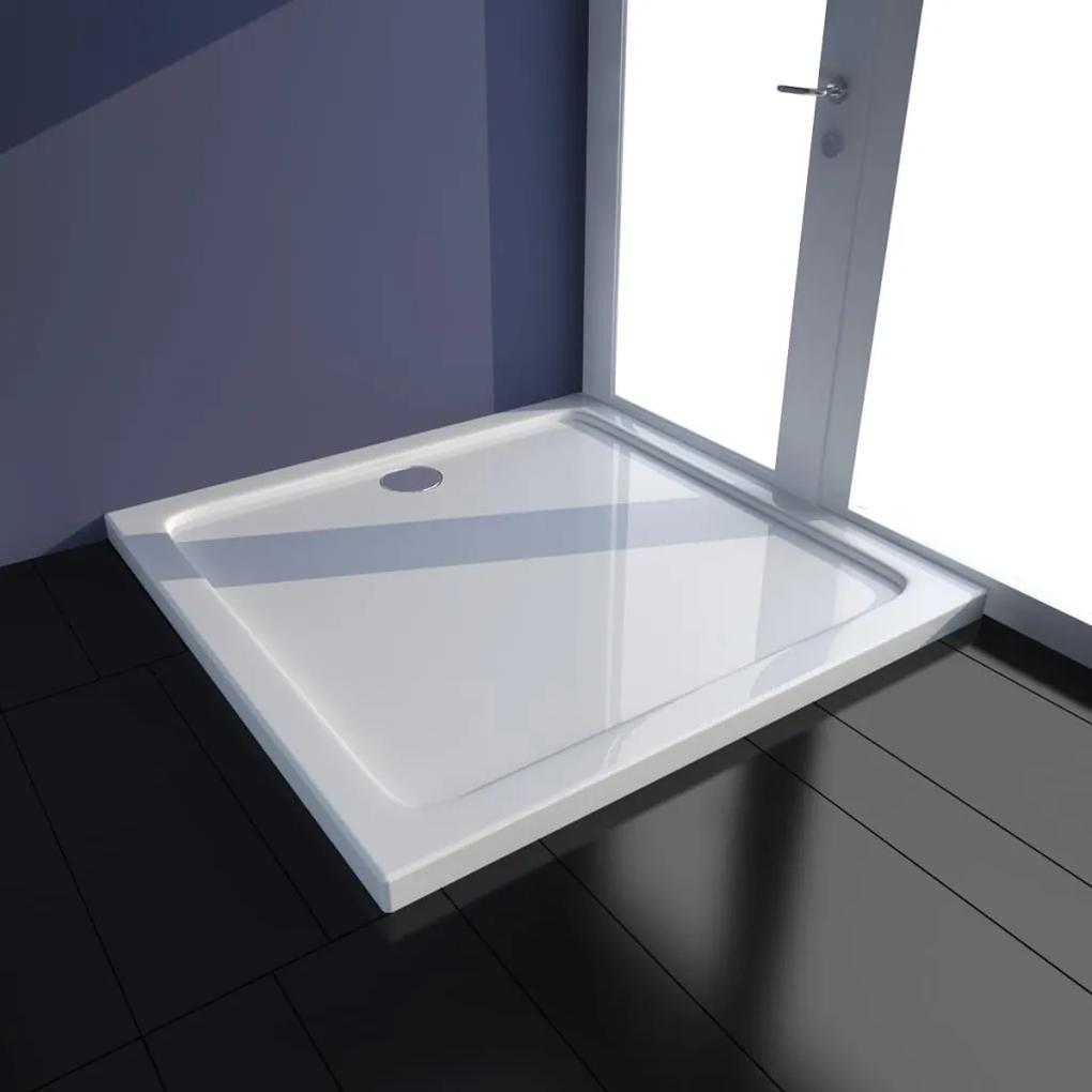 vidaXL fehér négyzet alakú ABS zuhanytálca 80 x 80 cm