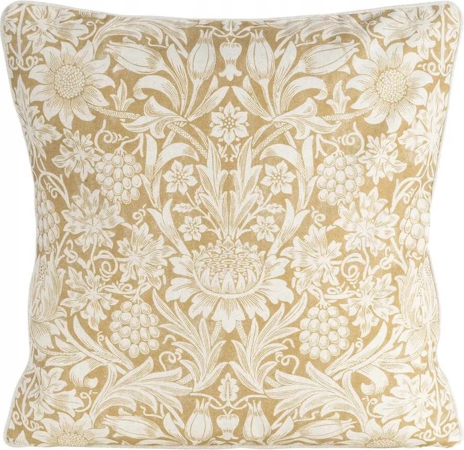 Dekoratív párnahuzat 50X50 virágmintás, lenvászon