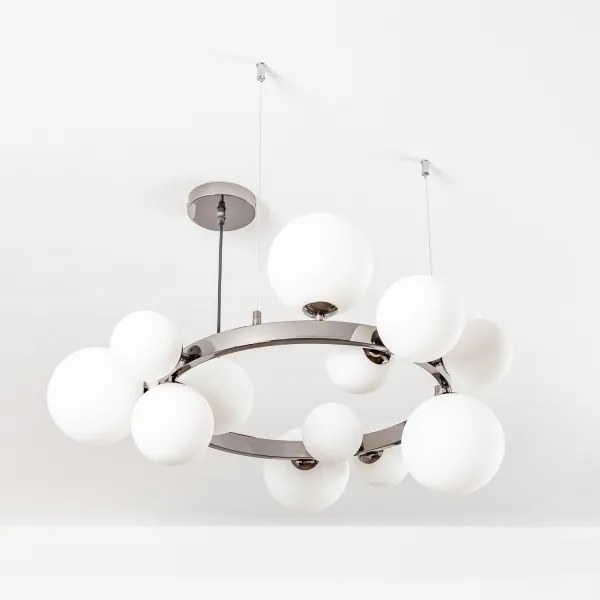 Brilagi - LED Csillár zsinóron MILLA 15xG9/3W/230V fényezett króm/fehér