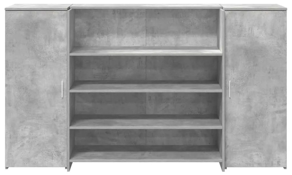 vidaXL recepciós pult betonszürke 180x50x103,5 cm szerelt fa