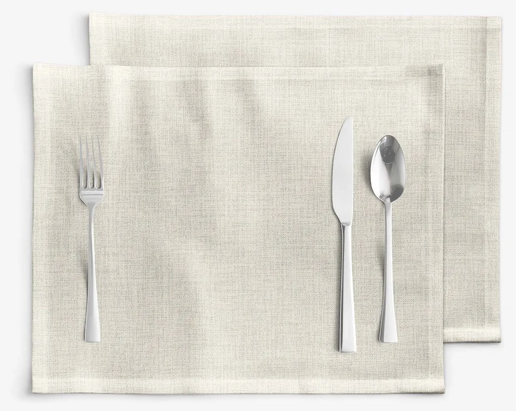Goldea pamut reggeliző alátét - világos vászonszövésű - 2db 30 x 40 cm