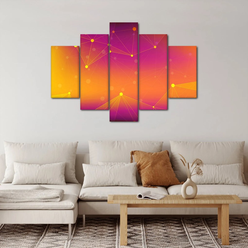 Szines absztrakt kép (150x105 cm)