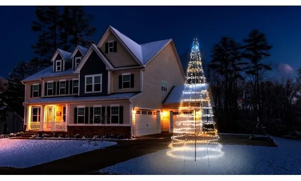 Twinkly TWP01KSPP-BEU - LED RGBW kültéri karácsonyfa TREE 1000xLED IP44 Wi-Fi