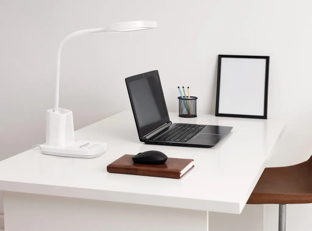 KAJA K-BL1301 BIAŁY TOLA Fehér Színű Asztali Lámpa 9W LED 500Lm 3000-5700K IP20