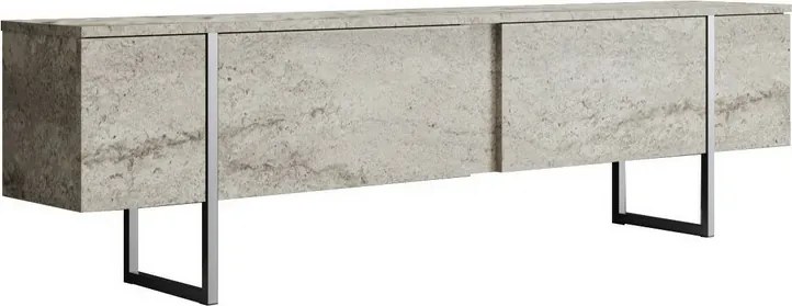 Luxe Travertine and Silver TV-állvány