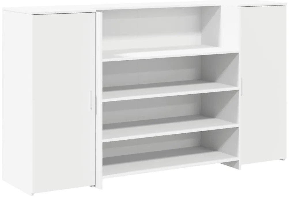 recepciós pult fehér 180x50x103,5 cm szerelt fa