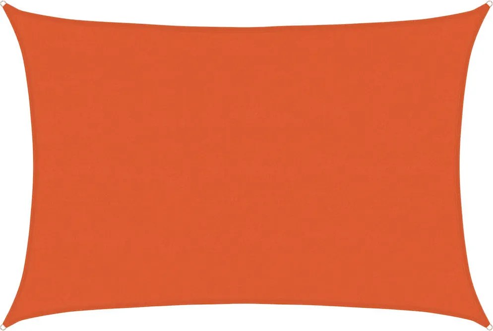 vidaXL narancssárga négyszögletű HDPE napvitorla 160 g/m² 5x6 m