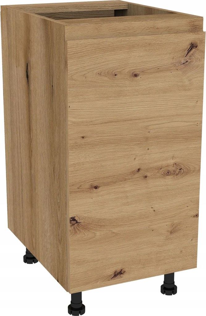 Konyhaszekrény alsó 40 Frezo tölgy Evoke front fogantyú nélküli tölgy Artisan