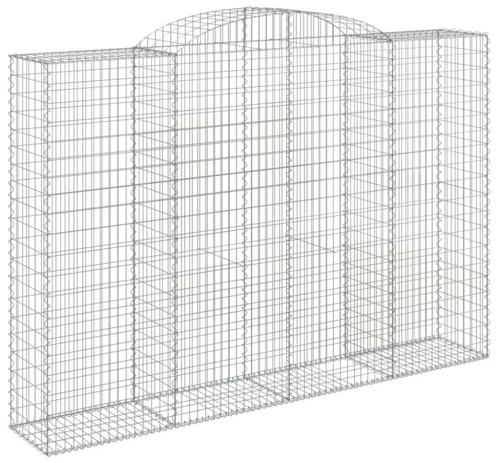 2 db íves horganyzott vas gabion kosár 300x50x200/220 cm