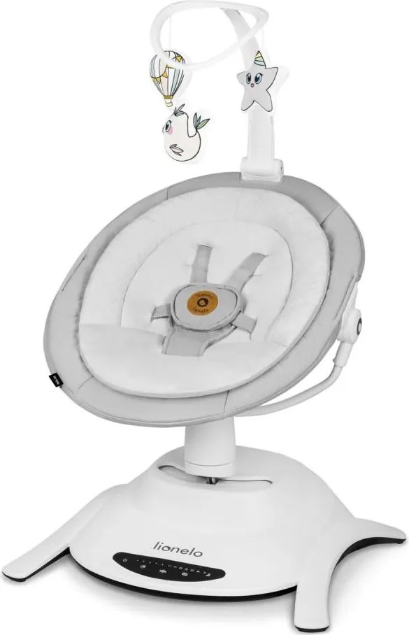 Lionelo - BELLA zenélő babahinta, betonszürke + távirányító