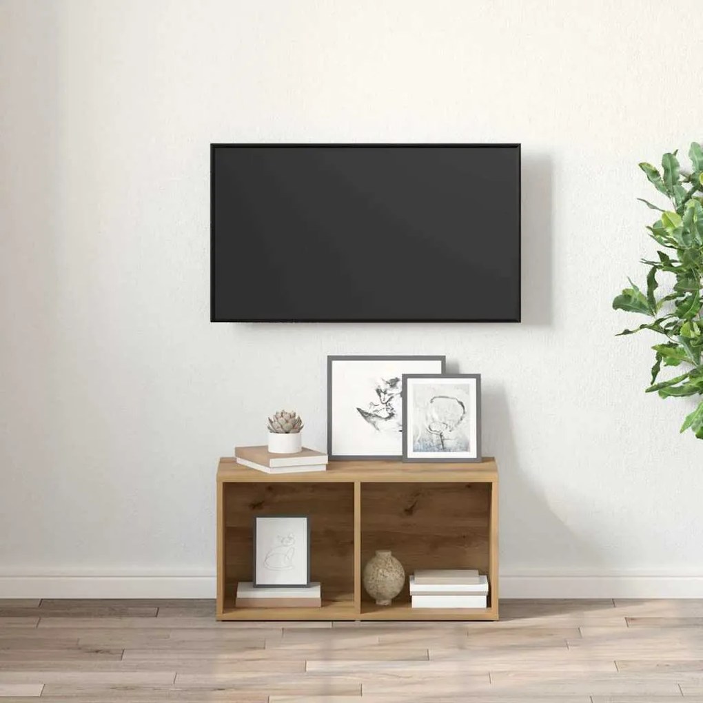 TV szekrény kézműves tölgy Faanyag