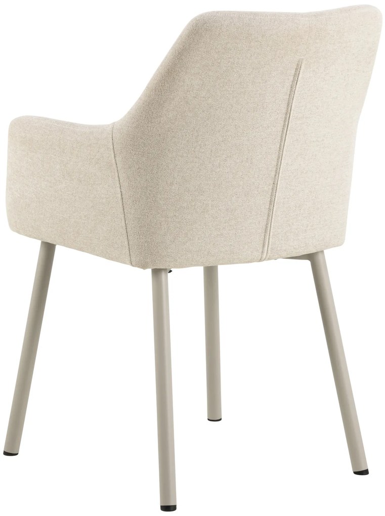 MAZZONI EXPORT VERA Bézs (Apia 453 szövet) / szürke-bézs váz (cashmere) - MODERN KÁRPITOZOTT CHENILLE KAGYLÓSZÉK STÍLUSÚ NAPPALIBA/ÉTKEZŐBE