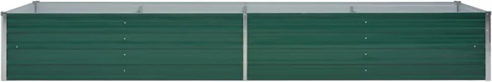 zöld horganyzott acél kerti magaságyás 320 x 80 x 45 cm