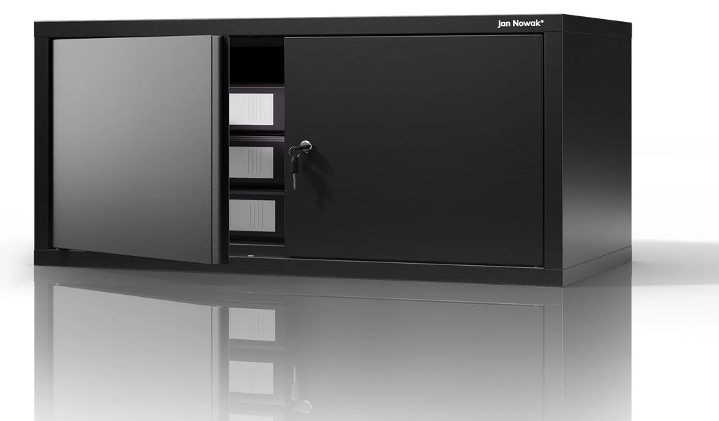 Felső szekrényelem EWA Compact öltözőszekrényhez – 800 x 380 x 400 mm, fekete